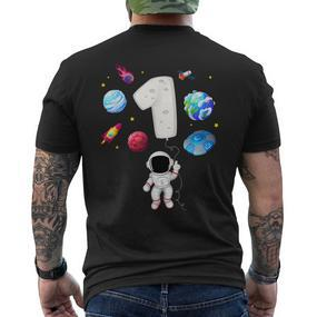 1 Astronaut Geburtstagsfeier 1 Jahr Altes Astronomie-Kostüm T-Shirt mit Rückendruck - Seseable De