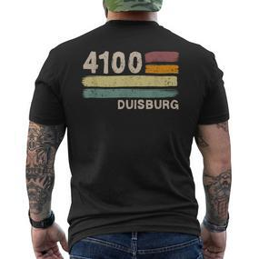 4100 Duisburg Retro Postcodes Old Postcode Vintage T-Shirt mit Rückendruck - Seseable De