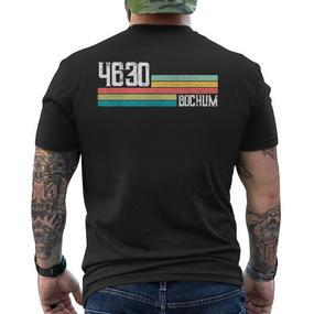 4630 Bochum Retro Old Postcode Vintage Sign T-Shirt mit Rückendruck - Seseable De