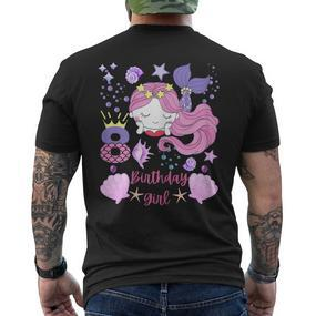 8 Geburtstag Meerjungfrau Prinzessin 8 Jahre Mädchen T-Shirt mit Rückendruck - Seseable De