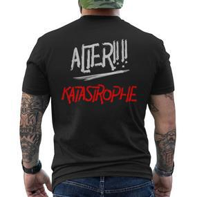 Alter Katastrophe Kurzärmliges Herren-T-Kurzärmliges Herren-T-Shirt für Herren, Graffiti-Design – Schwarz - Seseable De