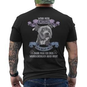 Amstaff For Dog Lovers T-Shirt mit Rückendruck - Seseable De