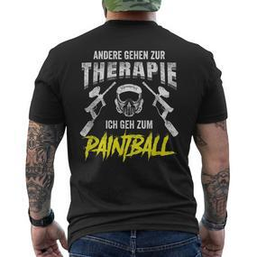 Andergehen Zur Therapie Ich Geh Zum Paintball T-Shirt mit Rückendruck - Seseable De