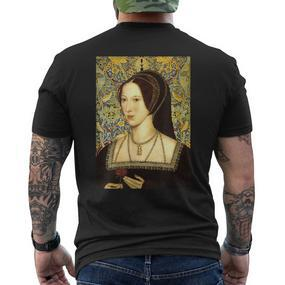 Anne Boleyn Portrait T-Shirt mit Rückendruck - Seseable De