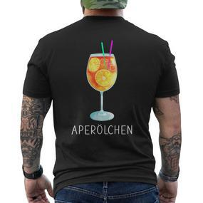Aperölchen Spritz Summer Drink Cocktail Drink S T-Shirt mit Rückendruck - Seseable De
