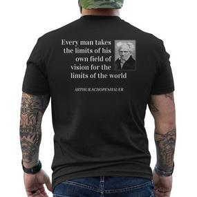 Arthur Schopenhauer Philosophy Quote T-Shirt mit Rückendruck - Seseable De