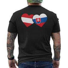 Austria Flag Slovak Flag Austria Slovakia T-Shirt mit Rückendruck - Seseable De