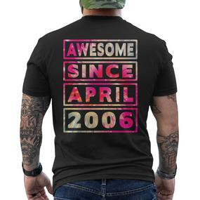 Batik-Dekoration Zum 18 Geburtstag Tolle Seit April 2006 T-Shirt mit Rückendruck - Seseable De