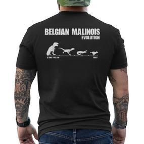 Belgian Malinois Evolution Maligator Maliraptor T-Shirt mit Rückendruck - Seseable De