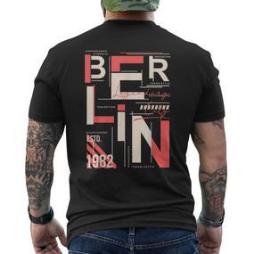 Berlin Legendary City 1982 S T-Shirt mit Rückendruck - Seseable De