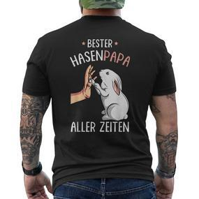 Bester Hasen Papa Aller Zeiten Kurzärmliges Herren-T-Kurzärmliges Herren-T-Shirt, Lustiges Schwarz Tee - Seseable De