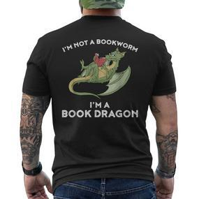 Book Dragon Kein Buchwurm Sondern Ein Dragon T-Shirt mit Rückendruck - Seseable De