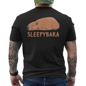 Capybara Sleepybara Sleep Capybara T-Shirt mit Rückendruck - Seseable De