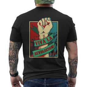 Che Guevara Revolutionary Viva La Revolucion T-Shirt mit Rückendruck - Seseable De