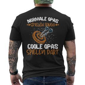 Cool Grandpa Play Dart Darts Rentner Dart Slogan T-Shirt mit Rückendruck - Seseable De