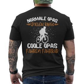Cool Opas Riding Bicycle Biker Bike Driver T-Shirt mit Rückendruck - Seseable De