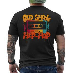 Cool Retro Old School Hip Hop 80S 90S Costume Cassette T-Shirt mit Rückendruck - Seseable De