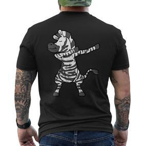 Cool Retro Vintage Grunge Style Dabbing Dab Zebra T-Shirt mit Rückendruck - Seseable De