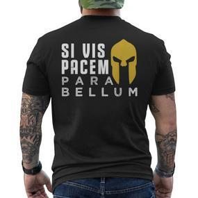 Cooles Si Vis Pacem Para Bellum I Latin Slogan T-Shirt mit Rückendruck - Seseable De