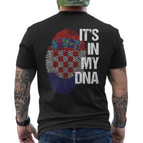 Croatia Croatia Flag Dna T-Shirt mit Rückendruck - Seseable De