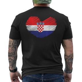Croatia Flag Hrvatska Land Croate Croatia T-Shirt mit Rückendruck - Seseable De