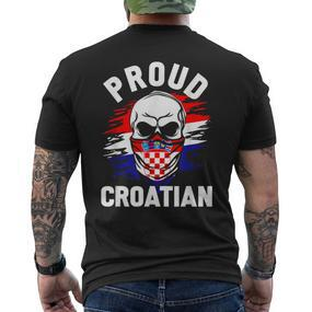 Croatia Men's Zagreb Croatia Hrvatska Black T-Shirt mit Rückendruck - Seseable De