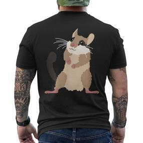 Cute Garden Sleeper Rodent Mouse T-Shirt mit Rückendruck - Seseable De
