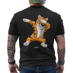Dabbing Tiger Dab Tiger Safari Tiger Animal T-Shirt mit Rückendruck - Seseable De