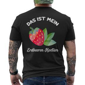 Das Ist Mein Strawberries Costume T-Shirt mit Rückendruck - Seseable De