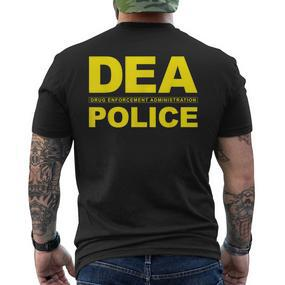 Dea Drug Enforcement Administration Agency Police Agent T-Shirt mit Rückendruck - Seseable De