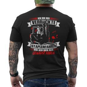 Der Rückte Forklift Driver Vor Dem Alle Gewart Habed T-Shirt mit Rückendruck - Seseable De
