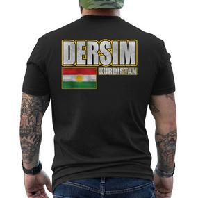 Dersim Kurdistan Flag Free Kurdistan Dersim T-Shirt mit Rückendruck - Seseable De
