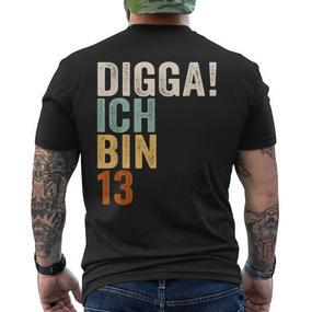 Digga Ich Bin 13 Jahre 13 Jahre 13 T-Shirt mit Rückendruck - Seseable De
