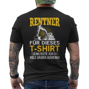 Digger Driver In Retirement Retirement Pensioner Digger T-Shirt mit Rückendruck - Seseable De
