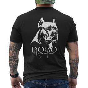 Dogo Argentino Dog Portrait Dog T-Shirt mit Rückendruck - Seseable De