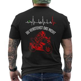 Du Verstehst Das Nicht Motorrad Herzschlag Schwarzes Kurzärmliges Herren-T-Kurzärmliges Herren-T-Shirt für Biker - Seseable De