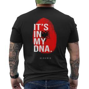 Es Ist In Meiner Dna Albanian Albania Origin Genetics T-Shirt mit Rückendruck - Seseable De