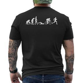 Evolution des Radsports Kurzärmliges Herren-T-Kurzärmliges Herren-T-Shirt für Herren, Schwarz, Fahrrad-Motiv - Seseable De