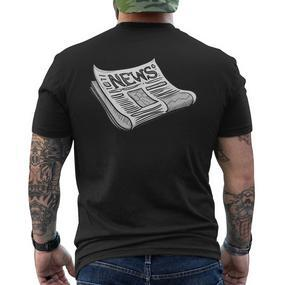 Fake News News Newspaper Kiosk Letter T-Shirt mit Rückendruck - Seseable De