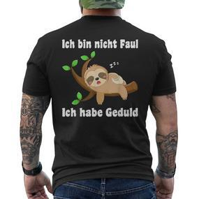 Faultier Schlaf Damen Herren Kinder Lustiges Faultier T-Shirt mit Rückendruck - Seseable De