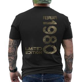 Februar 1980 Mann Frau 44 Geburtstag Limited Edition T-Shirt mit Rückendruck - Seseable De