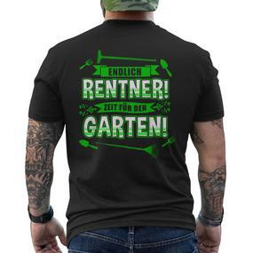 Finally Pensioner Garden Joke Pension Pension Hobby T-Shirt mit Rückendruck - Seseable De