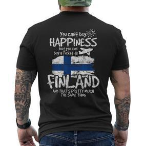 Finland Flags  For Finns T-Shirt mit Rückendruck - Seseable De