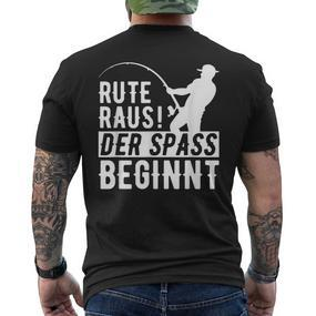 Fishing Rod Raus Der Spass Beginns Angel Fishing T-Shirt mit Rückendruck - Seseable De