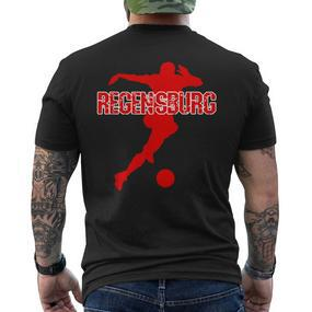 Football Kicken Club Regensburg Fan Heimat Bayern T-Shirt mit Rückendruck - Seseable De