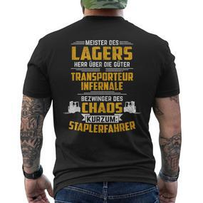 Forklift Driver Meister Des Lagers Forklift Bearman T-Shirt mit Rückendruck - Seseable De