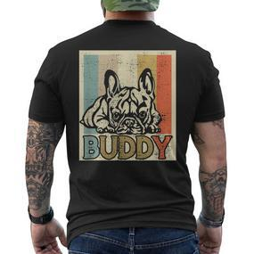 French Bulldog French Bulldog Frenchi Retro Vintage T-Shirt mit Rückendruck - Seseable De
