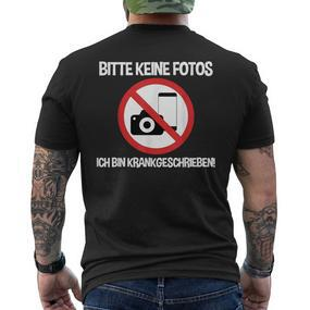 Bitte Keine Fotos Bitte Keine Fotos German Lang Black T-Shirt mit Rückendruck - Seseable De
