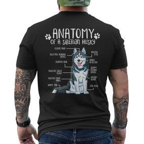 Siberian Husky Dog Holder Anatomy Dog T-Shirt mit Rückendruck - Seseable De