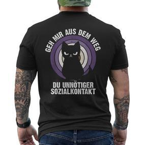 Geh Mir Aus Dem Weg Du Unnötiger Sozialkontakt Humour T-Shirt mit Rückendruck - Seseable De